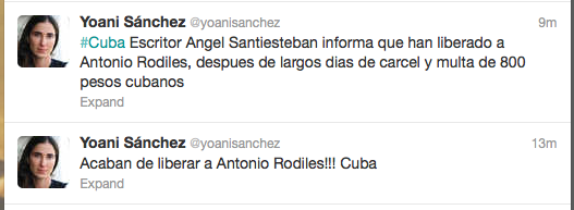 Cuban Regime Caves, Releases Antonio Rodilies With Fine Cuban Regime Caves, Releases Antonio Rodilies With Fine