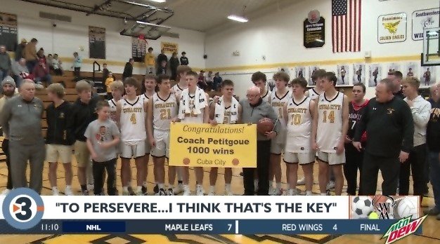 Petitgoue de Cuba City remporte sa 1 000e victoire