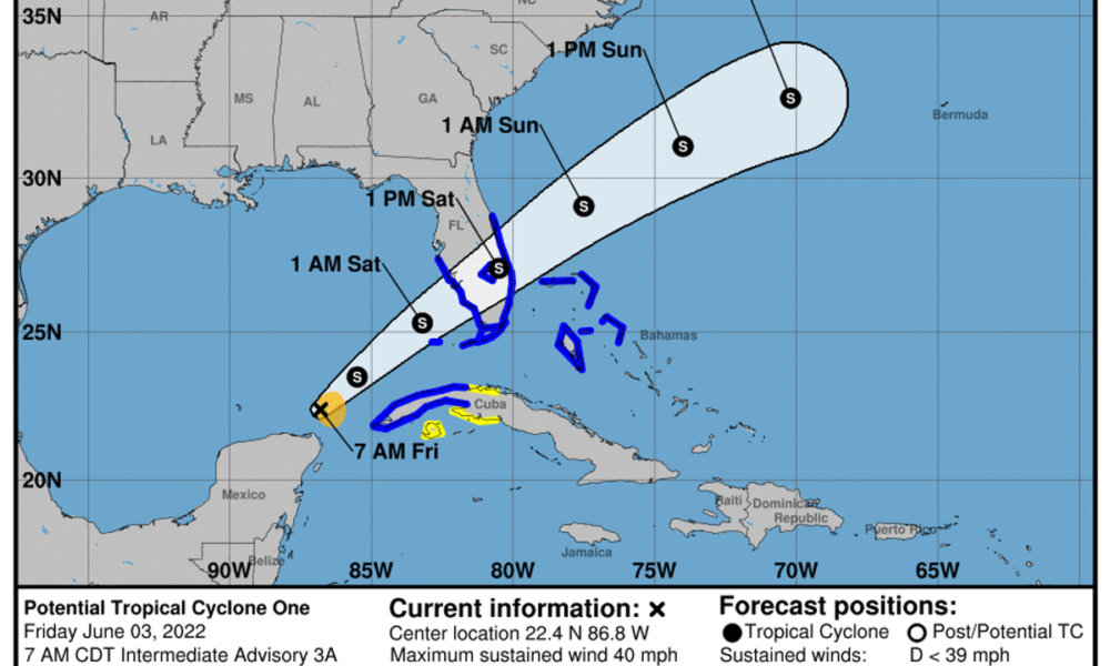 Avertissement de tempête tropicale émis en Floride, aux Bahamas et à Cuba alors que les restes d&rsquo;Agatha se renforcent au-dessus du golfe